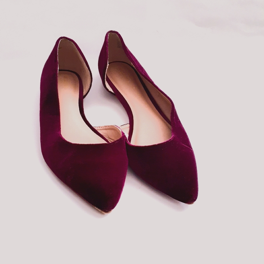 Mossimo Supply Co. Velvet D'Orsay Flats